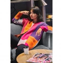 Geometryczny sweter kardigan bk011. Kardigany BEE, bez wzorów. Za 129.00 zł.