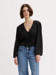 Levi's® Bluzka Lisa A6861-0000 Czarny Standard Fit. Czarne bluzki s, bez wzorów, z syntetyku, bez kołnierzyka, bez ramiączek. Za 219.99 zł.