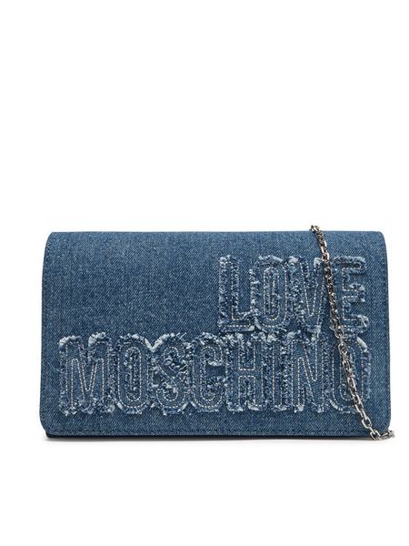 LOVE MOSCHINO Torebka JC4247PP0MKM0750 Niebieski. Niebieskie torebki klasyczne Love Moschino, bez wzorów, z materiału, bez dodatków. Za 349.99 zł.