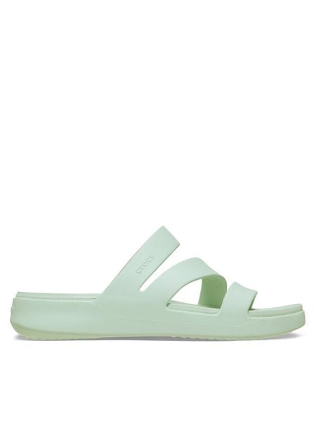 Crocs Klapki Getaway Strappy 209587 Zielony. Zielone klapki Crocs, bez wzorów, z tworzywa sztucznego, bez obcasa. Za 179.99 zł.