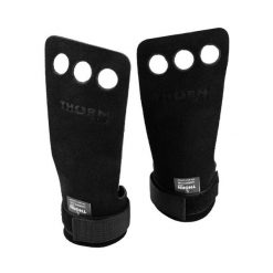 Skórki gimnastyczne THORN FIT PRO rozmiar M. Czarne rękawiczki THORN FIT, bez wzorów, sportowe. Za 79.00 zł.