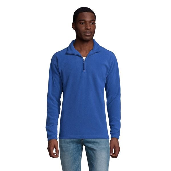 Bluza Polarowa Unisex Dla Dorosłych Ness Half Zip. Niebieskie bluzy SOL'S, na zimę, l, bez wzorów, z materiału, bez kaptura. Za 129.99 zł.