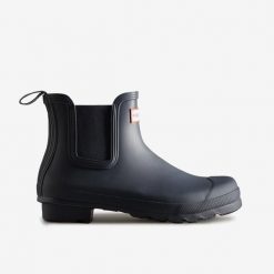 Buty damskie Hunter Boots Original Chelsea. Niebieskie trekkingi Hunter, z gumy, trekkingowe. Za 547.00 zł.