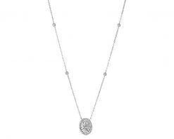 Naszyjnik z białego złota z diamentami - 0,56 ct - próba 585. Białe naszyjniki Apart, z diamentem, złote. W wyprzedaży za 4,893.00 zł.