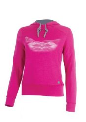 Damska bluza merino WETIA. Czerwone bluzy LASTING, l, bez wzorów, z dzianiny, z kapturem. Za 902.05 zł.