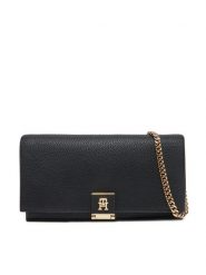 Tommy Hilfiger Torebka Th Her Flap W/Chain AW0AW17403 Czarny. Czarne torebki klasyczne TOMMY HILFIGER, bez wzorów, ze skóry, bez dodatków. Za 349.99 zł.