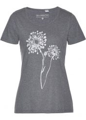 T-shirt. Szare t-shirty bonprix, bez wzorów, bez kołnierzyka, bez ramiączek. Za 42.99 zł.