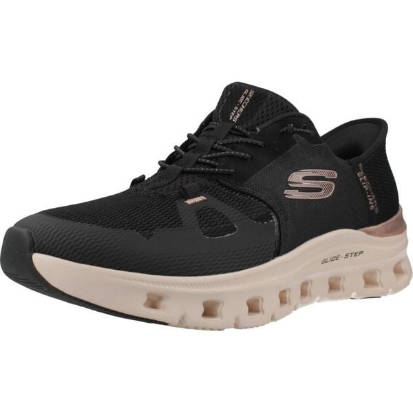 Buty SKECHERS GLIDE-STEP PRO RADIANT STRI Czarny. Czarne obuwie sportowe Skechers, z meshu, trekkingowe. Za 322.99 zł.