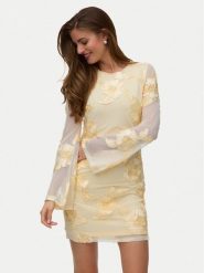 Vero Moda Sukienka koktajlowa Quinn 10348613 Żółty Regular Fit. Żółte sukienki Vero Moda, l, bez wzorów, z syntetyku, wizytowe, bez kołnierzyka, bez ramiączek. Za 259.99 zł.