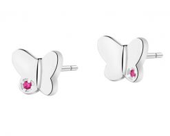 Kolczyki srebrne z cyrkoniami - motyle. Szare kolczyki Apart, z cyrkonią, srebrne. Za 149.00 zł.