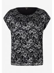 More & More Bluzka w kolorze czarno-szarym rozmiar: 34. Czarne bluzki More & More, bez wzorów, z koronki, bez kołnierzyka, bez ramiączek. Za 56.99 zł.