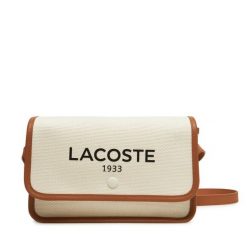Torebka Lacoste. Brązowe listonoszki Lacoste, bez wzorów, bez dodatków. Za 449.99 zł.