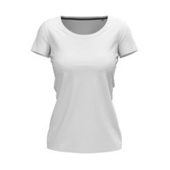 Damska Koszulka Z Okrągłym Dekoltem Claire. Białe bluzki STEDMAN, xl, bez wzorów, sportowe, bez kołnierzyka, bez ramiączek. Za 52.99 zł.