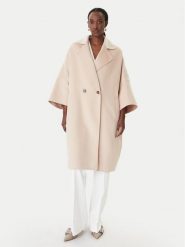 Marella Płaszcz wełniany Teca 2613011011 Beżowy Relaxed Fit. Brązowe płaszcze Marella, na zimę, bez wzorów, z syntetyku, bez kaptura. Za 2,629.00 zł.