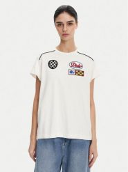 PINKO T-Shirt 105270 A2ME Biały Regular Fit. Białe t-shirty Pinko, xs, bez wzorów, z bawełny, bez kołnierzyka, bez ramiączek. Za 569.99 zł.