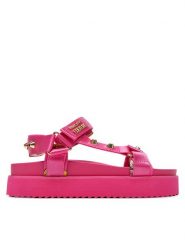 Versace Jeans Couture Sandały 78VA3SM2 Różowy. Czerwone sandały Versace Jeans Couture, bez wzorów, z jeansu, bez obcasa, na płaskiej podeszwie, bez zapięcia. Za 749.99 zł.