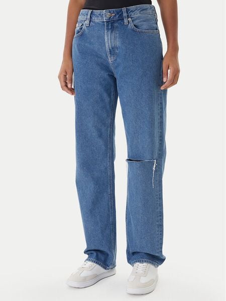 Calvin Klein Jeans Jeansy LV047E609G Granatowy Regular Fit. Niebieskie jeansy Calvin Klein Jeans, bez wzorów. Za 409.99 zł.