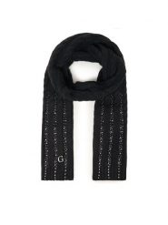 Guess Szalik AW5384 POL03 Czarny. Czarne rękawiczki Guess, z aplikacjami, z materiału. Za 289.99 zł.