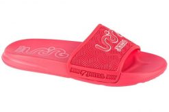 Klapki na basen damskie, S.Land Lady 24 SLALS. Czerwone klapki Joma, bez wzorów, z materiału, bez obcasa. Za 44.99 zł.