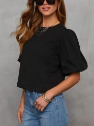 Milan Kiss Bluzka w kolorze czarnym rozmiar: XL. Czarne bluzki Milan Kiss, xl, bez wzorów, z bawełny, bez kołnierzyka, bez ramiączek. Za 126.99 zł.