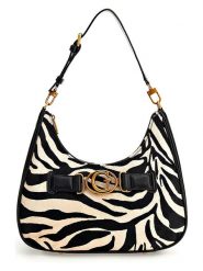 Guess Torebka w kolorze czarno-białym - 32 x 26 x 6,6 cm rozmiar: onesize. Białe torby na ramię Guess, z aplikacjami, z materiału, na ramię, bez dodatków. Za 355.78 zł.