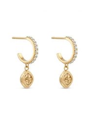 Guess Kolczyki JUBE06 151JW Złoty. Żółte kolczyki Guess, ze stali. Za 248.99 zł.