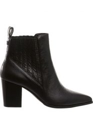 Högl Skórzane botki "Luke" w kolorze czarnym rozmiar: onesize. Czarne botki Högl, bez wzorów, bez obcasa, bez zapięcia. Za 413.35 zł.