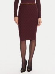 Elisabetta Franchi Spódnica ołówkowa GK-20B-56E2-V390 Bordowy Slim Fit. Czerwone spódnice Elisabetta Franchi, bez wzorów, z wiskozy, ołówkowe. Za 1,689.00 zł.