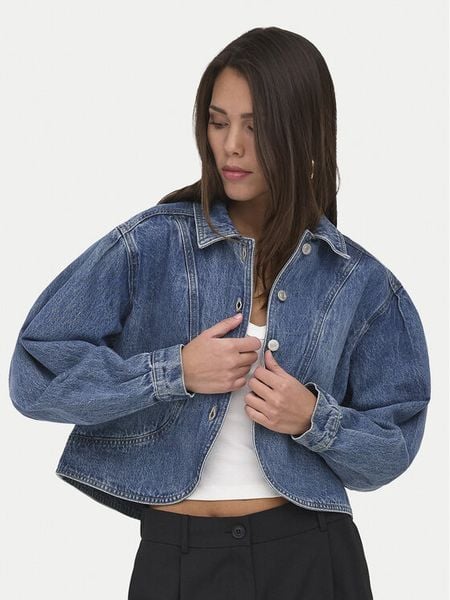 ONLY Kurtka jeansowa Amber 15377783 Niebieski Regular Fit. Niebieskie kurtki Only, s, bez wzorów, z bawełny, bez kaptura. Za 133.99 zł.