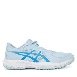 Buty do tenisa Asics. Niebieskie obuwie sportowe Asics, bez zapięcia, tenisowe. Za 199.99 zł.