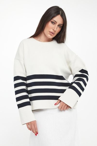 Sweter damski w paski Koa ECOALF. Swetry Ecoalf, l, bez wzorów, bez ramiączek. W wyprzedaży za 351.20 zł.