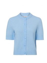 Samsøe Samsøe Kardigan z zawartością alpaki - Sanoura Kobiety Wełna niebieski, XS. Niebieskie kardigany Samsøe & Samsøe, xs, bez wzorów, z wełny. Za 479.95 zł.