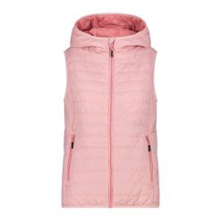 Kurtka bez rękawów z kapturem dla kobiet CMP. Czerwone kurtki narciarskie CMP, bez wzorów, z kapturem, narciarskie. Za 323.50 zł.