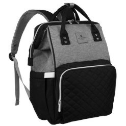 Plecak damski Peterson PTN MB3-6029 czarno-szary. Czarne plecaki Peterson, bez wzorów. Za 122.55 zł.