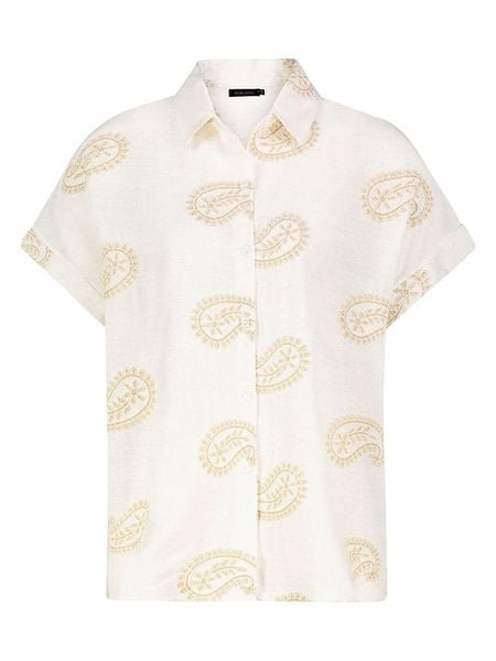 Sublevel Bluzka w kolorze beżowo-kremowym rozmiar: M/L. Brązowe bluzki Sublevel, l, z aplikacjami, bez kołnierzyka, bez ramiączek. Za 64.95 zł.