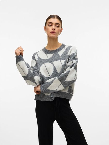 Vero Moda Sweter w kolorze szarym rozmiar: L. Szare swetry Vero Moda, l, bez wzorów, z wełny, bez ramiączek. Za 139.87 zł.