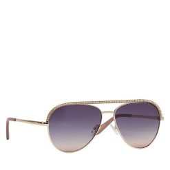 Okulary przeciwsłoneczne Guess. Żółte okulary przeciwsłoneczne Guess, z aplikacjami. Za 659.99 zł.