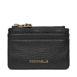 Bilonówka Coccinelle. Czarne portfele Coccinelle, bez wzorów. Za 299.99 zł.