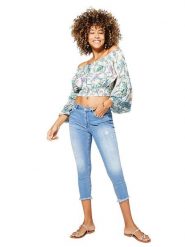 Ipanima Bluzka w kolorze kremowo-zielonym rozmiar: 34-40. Zielone bluzki Ipanima, bez wzorów, bez kołnierzyka, bez ramiączek. Za 56.99 zł.