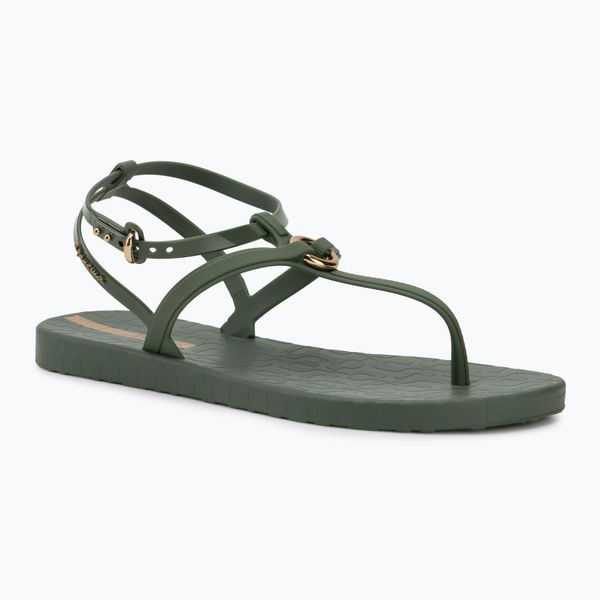 Sandały damskie Ipanema Atena. Zielone sandały Ipanema, bez wzorów, z materiału, klasyczne, bez obcasa, bez zapięcia. Za 149.99 zł.