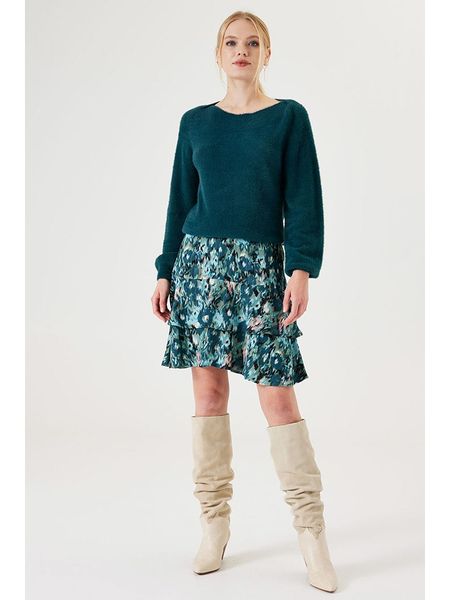 Garcia Spódnica w kolorze niebiesko-zielonym rozmiar: XXL. Niebieskie spódnice Garcia, xxl, bez wzorów, z wiskozy, mini, rozkloszowane. Za 69.91 zł.