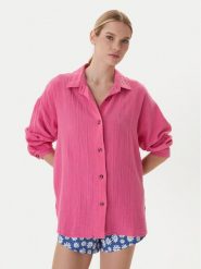 Roxy Koszula Morning Shine ERJWT03739 Różowy Loose Fit. Czerwone koszule Roxy, l, bez wzorów, z bawełny, bez kołnierzyka, bez ramiączek. Za 279.99 zł.