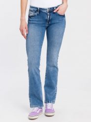 Cross Jeans Dżinsy - Regular fit - w kolorze niebieskim rozmiar: W33/L34. Niebieskie jeansy Cross Jeans, l, z aplikacjami, z podwyższonym stanem. Za 105.63 zł.