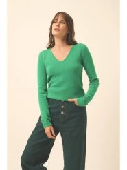 Just Cashmere Kaszmirowy sweter "Abby" w kolorze zielonym rozmiar: L. Zielone swetry Just Cashmere, l, bez wzorów, z kaszmiru, bez ramiączek. Za 478.99 zł.