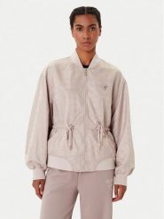 Guess Kurtka przejściowa V5YL11 WHFU0 Beżowy Regular Fit. Brązowe kurtki Guess, xl, z aplikacjami, z syntetyku, bez kaptura. Za 559.99 zł.
