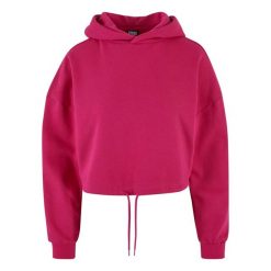 Bluza Damska Z Kapturem Oversize. Czerwone bluzy Urban Classics, m, bez wzorów, z kapturem. Za 147.99 zł.