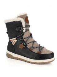 Kimberfeel Botki zimowe "Abigail" w kolorze czarnym rozmiar: 37. Czarne botki Kimberfeel, na zimę, bez wzorów, z materiału, bez obcasa, bez zapięcia. Za 316.99 zł.
