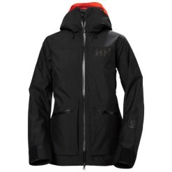 Damska kurtka narciarska Helly Hansen Powderqueen 3.0. Czarne kurtki narciarskie Helly Hansen, bez wzorów, bez kaptura, narciarskie. Za 1,828.50 zł.