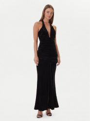 Bardot Sukienka wieczorowa Elvira Halter 60117DB Czarny Regular Fit. Czarne sukienki Bardot, bez wzorów, z syntetyku, wizytowe, bez kołnierzyka, bez ramiączek. Za 749.99 zł.