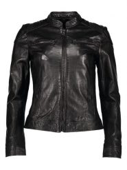 Bugatti Skórzana kurtka w kolorze czarnym rozmiar: 44. Czarne kurtki Bugatti, bez wzorów, ze skóry, bez kaptura. Za 717.99 zł.